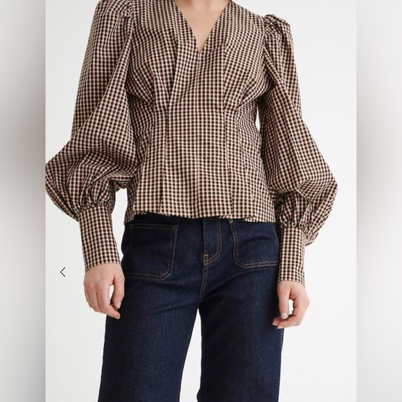 InWear Tops - Inwear NWT Pedrine Mini Check Blouse.